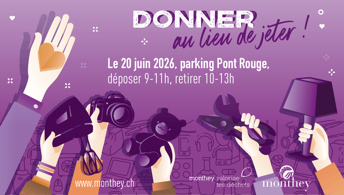 Monthey: la 10ème édition de l'opération "Donner au lieu de jeter" se déroulera ce samedi